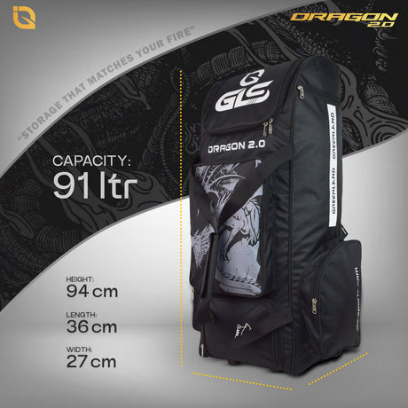 GLS Dragon 2.0 Duffle Wheelie Cricket Kit Bag | Greenland Enterprises (Gls Sports)