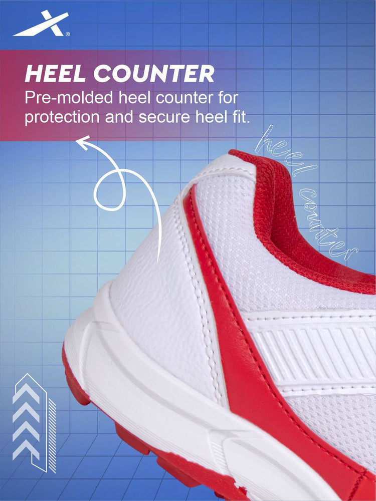 Vector X Pull up Cricket Sports Outdoor Shoes Synthetic Leather Upper/PVC Sole Studs for Men Velcro & Lace up|Lightweight & Durable Footwear|Ideal for Turf, Ground & Hard Surfaces