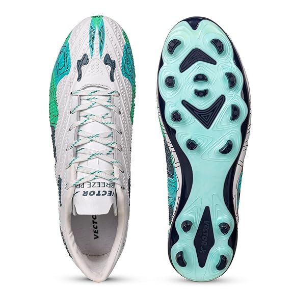 Vector X Breeze Pro Soccer Studs Fully Embossed Synthetic Upper|Double Colour TPU sole Football Shoes For Men