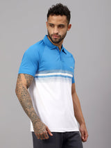 VECTOR X OMT-259 Mens Polo Collar Neck Colourblocked T-Shirt