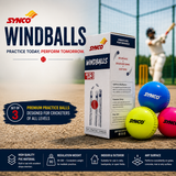 Windball Cricket Balls Pack of 3 90g- Synco (Pack of 2)