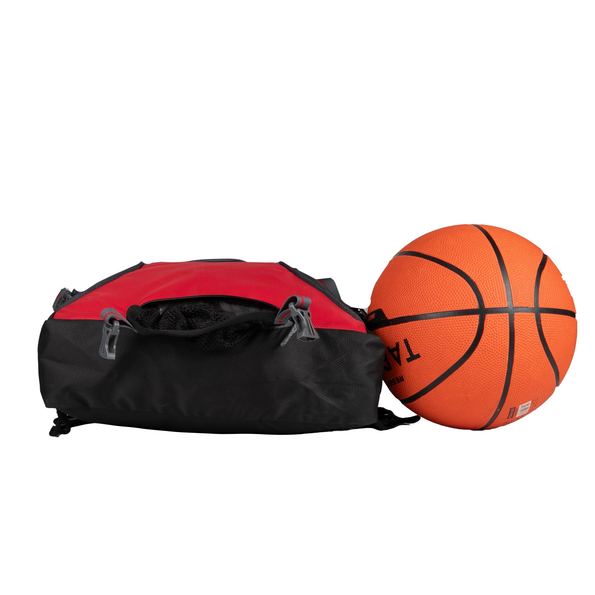 Storm Soccer Red Black Football Equipment Bag | Sports Men Boys Drawstring Backpack | Mobile Bottle Holder Pocket | Gym Bag