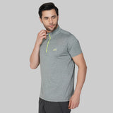 Vector X Mens Gym Fitness Body Fit Ban-collar T-shirt Jersey