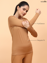 Active Full Sleeves T-shirt (Brown)