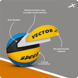 Vector X 8 Panel Speed Rubber Moulded Indoor/Outdoor Basketball with Butyl Bladder (Suitable for Practice/Match/Training) + Free Air Needle