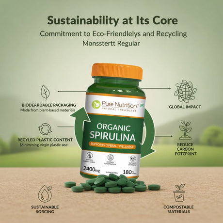 Spirulina Vegetarian Tablets  180 Count | Immunity, Energy & Superfood Nutrition