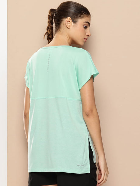 Women's Yoga Tee with Back Mesh Panel