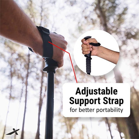 Vector X Trekking Poles Shock Absorbing Adjustable Hiking or Walking Sticks for Hiking Collapsible Strong,Lightweight Walking Pole, All Terrain Accessories and Carry Bag