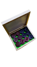 Synco Premia Carrom Board Coins in Ashwood Wooden Box