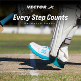 Vector X Bouncer 2.0 Cricket Shoes for Men's - Fast Strap Sporty Synthetic Breathable Upper with Ventilation Holes|PVC Sole Stud, Lightweight, Comfortable & Durable Shoe for All Rounder Performance