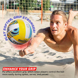 Vector X Beach Volleyball+ Free Air Pin|18 Panels|PU Material + Soft Touch Great Grip|Durable & Waterproof Indoor Outdoor Practice Match Ball|Beach, Pool, Sand Home Play Size 4