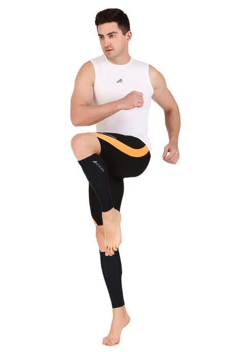 Nylon Compression Calf Sleeves (Navy Blue)