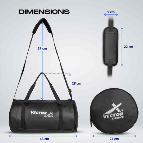 Vector X Leather Gym Bag Duffel Bag Shoulder Bag for Men and Women Carrying Gym Accessories