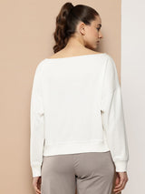 White Side Fall O_x001F_ Shoulder Pullover