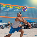 Vector X Beach Volleyball+ Free Air Pin|18 Panels|PU Material + Soft Touch Great Grip|Durable & Waterproof Indoor Outdoor Practice Match Ball|Beach, Pool, Sand Home Play Size 4