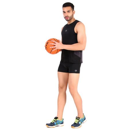 Men's Nylon Compression Trunks (Black)