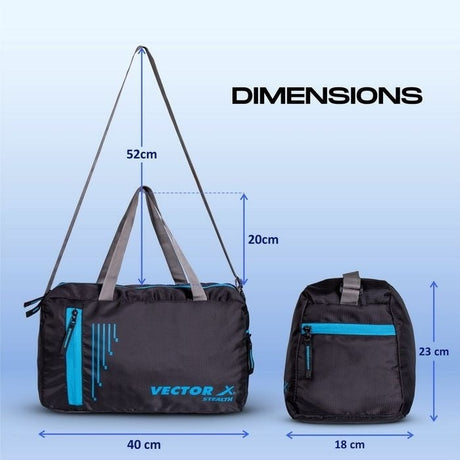 Vector X Stealth Kit Bag for Men and Women Use for Multipurpose Travel, Gym,Fitness, Hanging Organiser