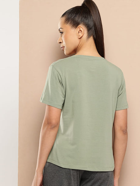 Women's Cotton Lycra Tee Green