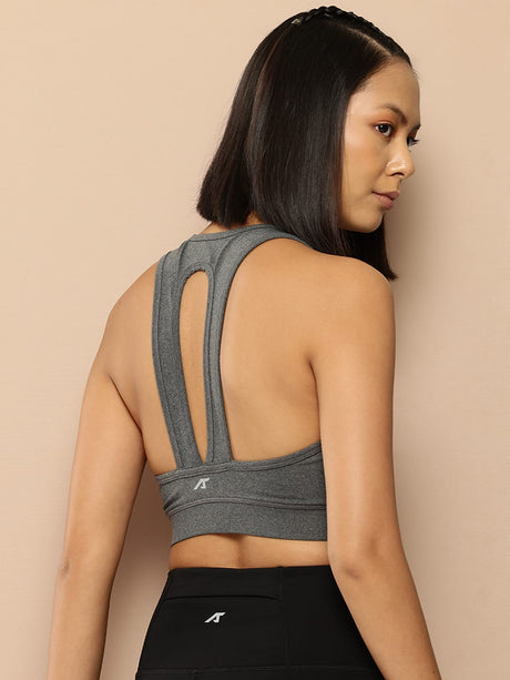 Alcis Women Grey On The Move Bra Top
