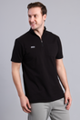 STAG GLOBAL Hustle 100% Cotton Zipper T-Shirt with Pocket | Half Sleeve, 180 GSM, Pocket Design