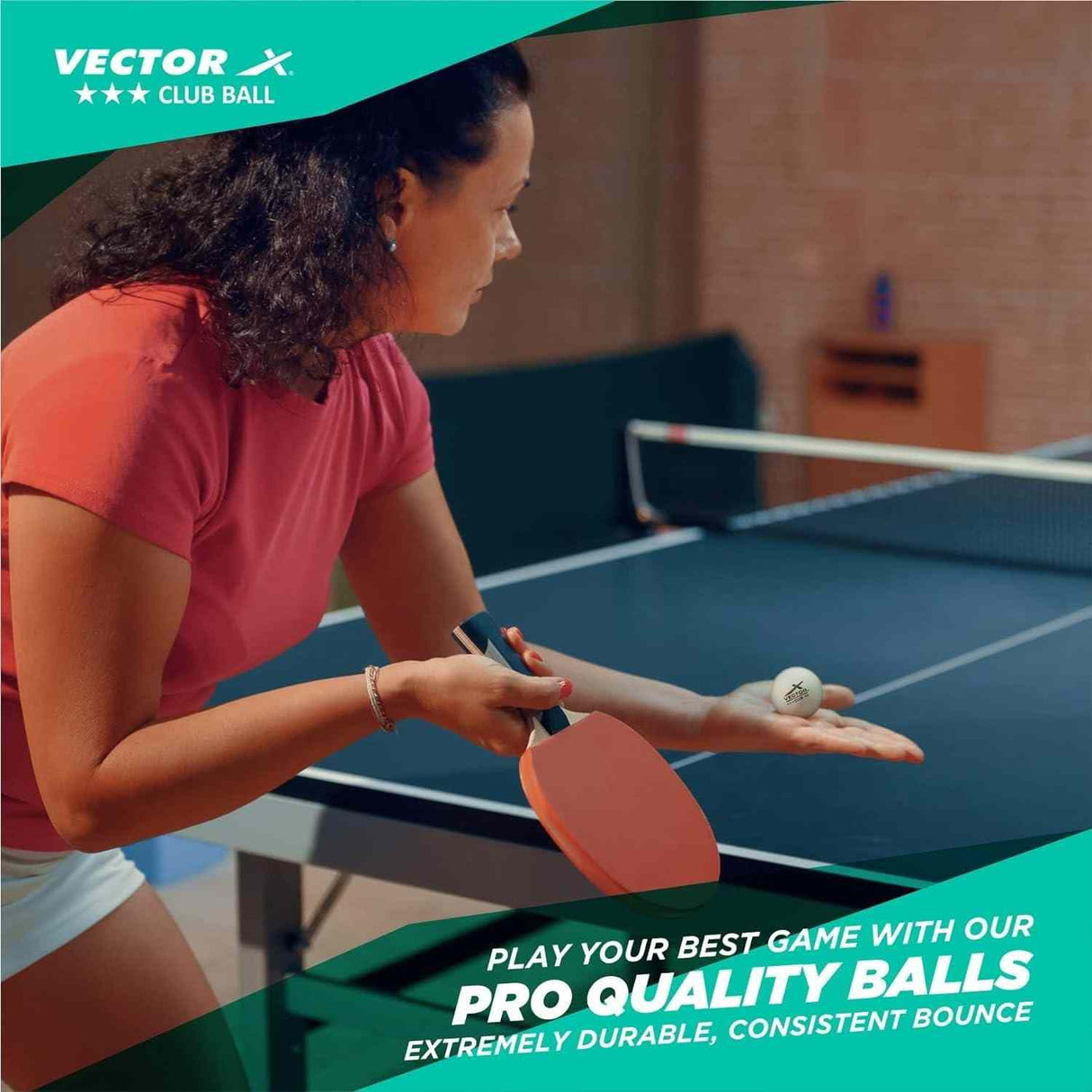 Vector X Club 1 Star Premium ABS Plastic Table Tennis Balls  High Performance TT Balls for Professional Matches and Training Ideal for Adults & Kids