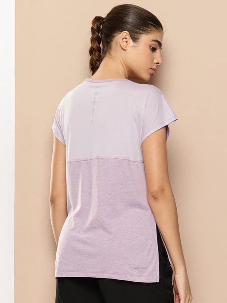 Pack Of 2 Women Yoga Tee Lavender & Sea Green