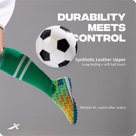 Vector X Rider PLus Unisex Futsal Soccer Cleats Shoes Lightweight Durable Indoor Court Sneaker Synthetic Upper + Rubber Outsole for superior grip|Football Boots for Men Women Adult Youth