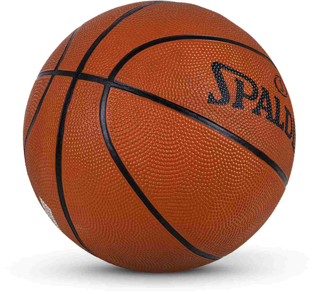 Spalding Logo 29.5" Rubber Moulded Indoor/ Outdoor Basketball + Air Pin Basketball