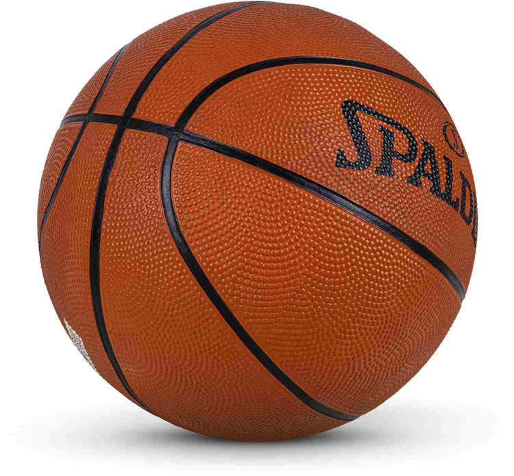 Spalding Logo 29.5" Rubber Moulded Indoor/ Outdoor Basketball + Air Pin Basketball