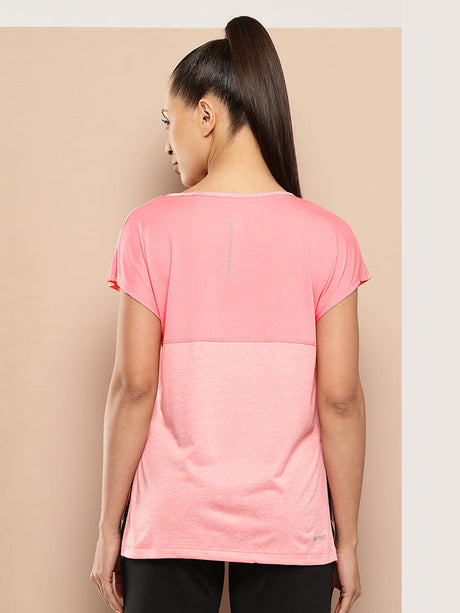 Alcis Women Yoga Tee with Back Mesh Panel