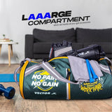 Vector X No Pain Gym Duffel 22L Sports Bag for Men and Women with Shoes Compartment Polyester | Front Utility Pocket |Durable Base | Adjustable Shoulder Strap