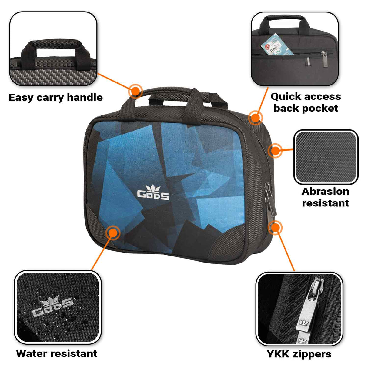 Gods Travel utility and Toiletries Kit - Blue Pixel