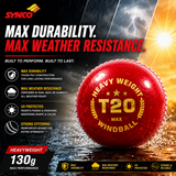 T20 Max Heavy Weight Cricket Wind Ball 130g set of 3 - Synco