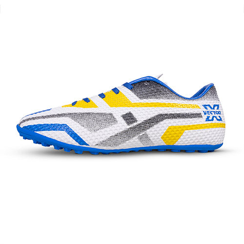Vector X Rapid 2.0 Series 3D Texture Upper with Double Colour TPU Sole| Unique Design|Comfortable| Football Soccer Court Studs|Futsal Shoe| Ideal for Synthetic Turf & Hard Ground|Men, Youth, Boys