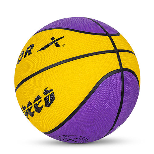 Vector X 8 Panel Speed Rubber Moulded Indoor/Outdoor Basketball with Butyl Bladder (Suitable for Practice/Match/Training) + Free Air Needle