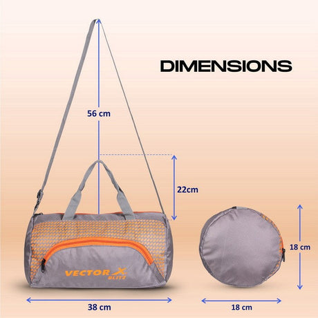 Vector X Blitz Gym Bag for Men|Gym Bag with Shoe Compartment|Gym Bag & Fitness Kit & Gym Bag