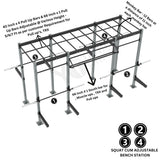 Freestanding Crossfit Rig - 14 Ft with Monkey Bar