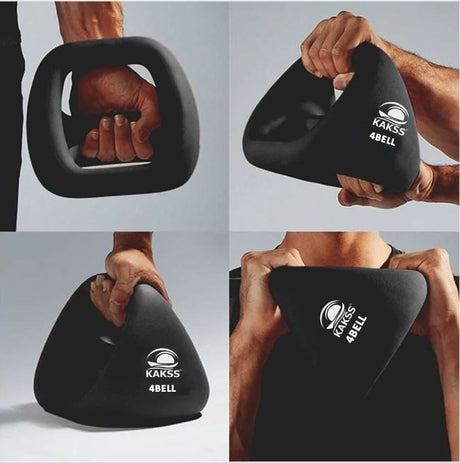 KAKSS 4BELL Multipurpose Gym Equipment 4-in-1 Dumbbell, Kettlebell, Push-Up Bar & Med Ball, Compact  | Kakss Exporters (Kakss