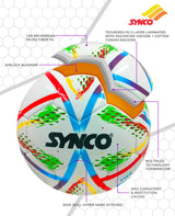 Synco FIFA Approved Football | Professional Football for Matches | Water Resistant | Size- 5