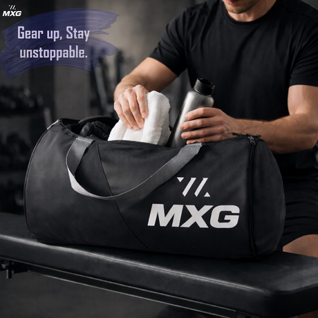 MXG Ultra X Premium Gym & Travel Bag with Adjustable Shoulder Strap and Shoe Compartment | Scratch-Resistant, Water-Resistant Polyester Duffle Bag for Men & Women - Image 2 | KIBI SPORTS