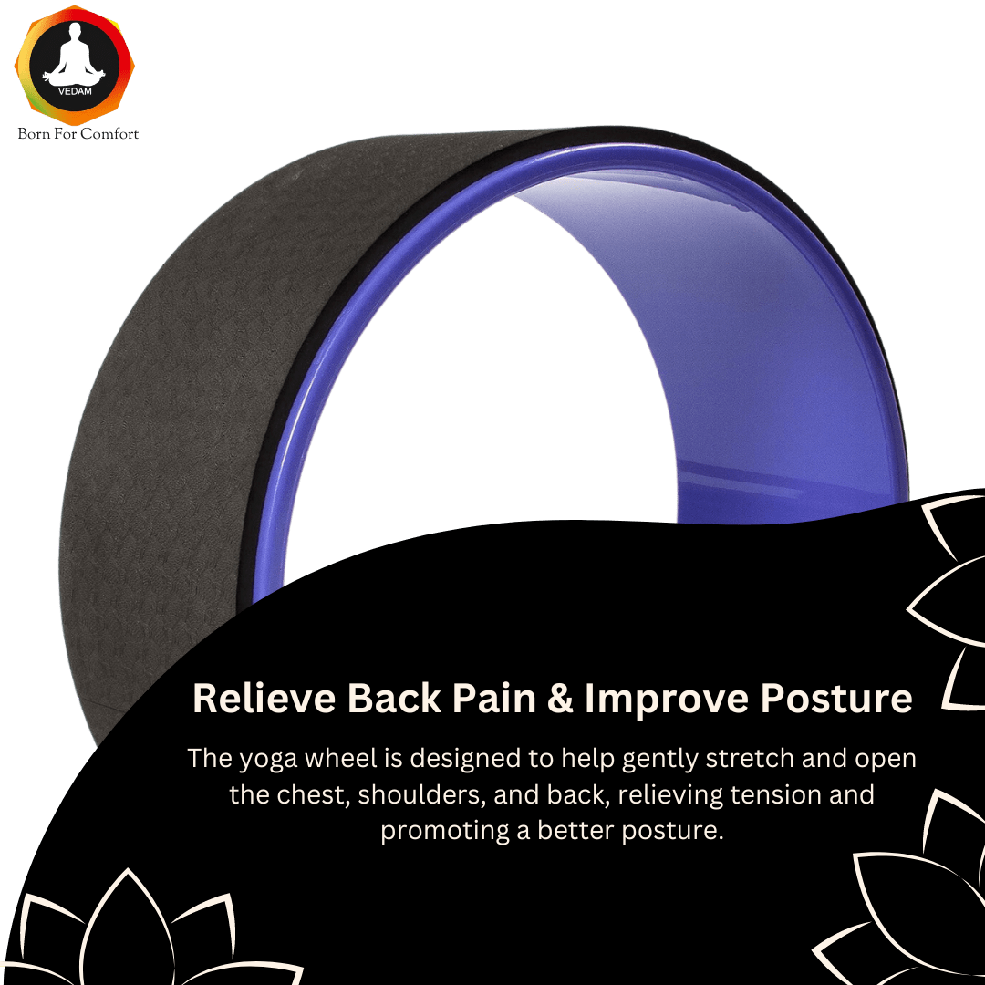Vedam Yoga Wheel  13 x 5.5 in (Purple/black)