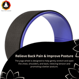 Vedam Yoga Wheel  13 x 5.5 in (Purple/black)