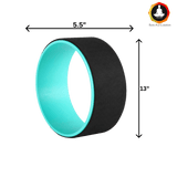Vedam Yoga Wheel  13 x 5.5 in (Black/Teal Blue)