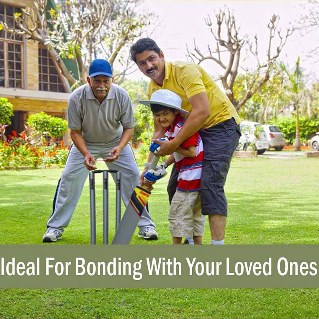 Synco Plastic Cricket Set with Ball Combo for Age Group 12-15 Years Size-5