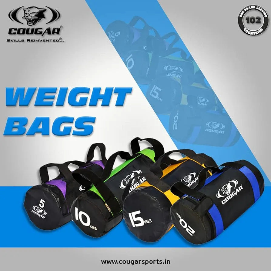 COUGAR Weight Bags for Core Abdominal Workout Strength Bag Heavy Filled Core Bag Ab Workout Men Women Crossfit Weight Squat Exercise Heavy Nylon Bag for Strength Training, 20 kg