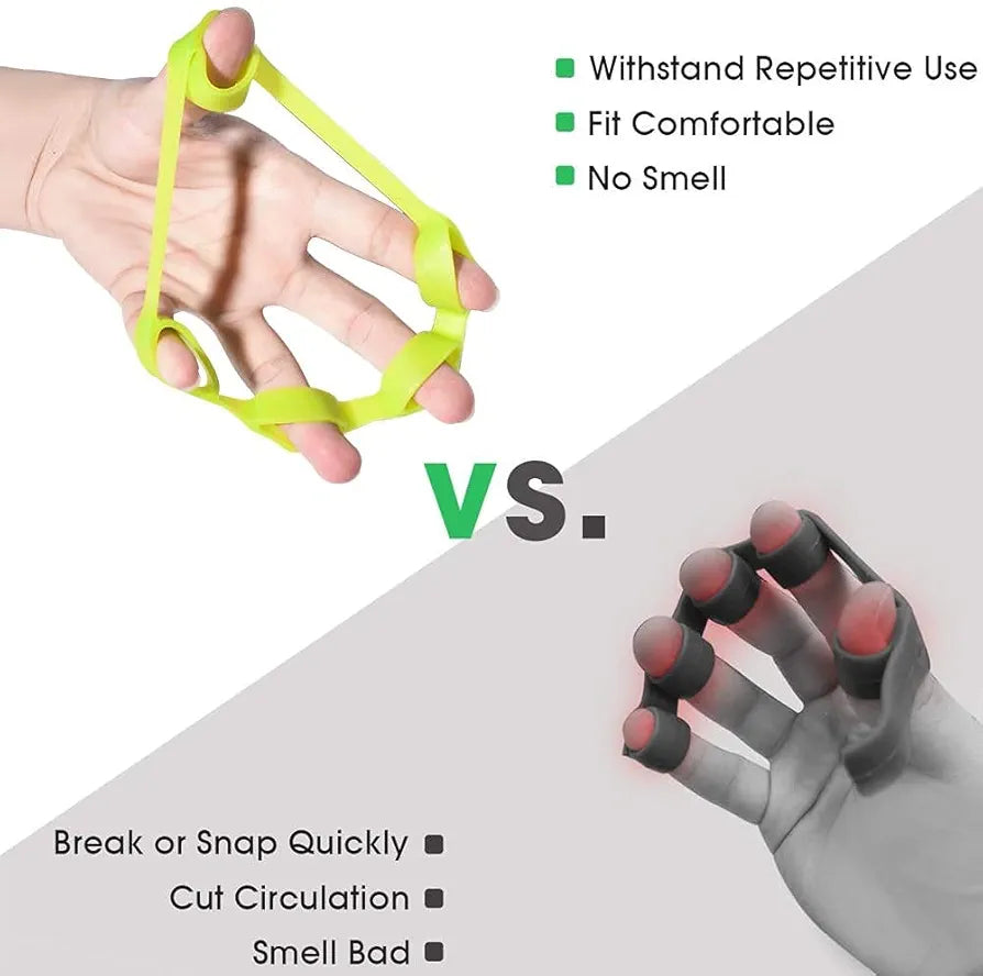 Cougar Finger Resistance Bands Finger Grip Exerciser Strengtheners Trainer Hand Resistance Bands for Forearm Exercise/Guitar Finger Pack of 3 Pieces
