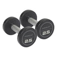 COUGAR STROM 2.5 kg x 2 Round Rubber Dumbbells – Fixed Weight Eco Model with Steel Rod for Home Gym & Strength Workouts