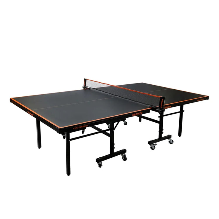 COUGAR  Gravity Table Tennis Table Black Top | Thickness 18Mm with Net Set, Table Cover, Features Quick Assembly and Play Back Mode