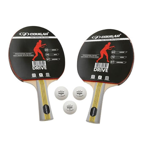 COUGAR Table Tennis Racquet Pair-FLIP |3 Ball | Kibi Sports