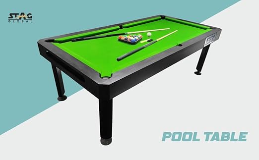 STAG GLOBAL Pool Table | 4 feet x 8 feet | Wooden Table | All Accessories Included | Modle3
